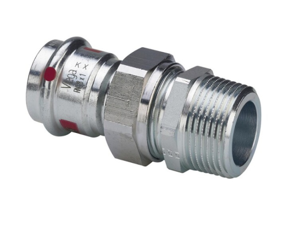 Разъемное соединение с НР (плоское уплотнение)  22 х 1" оцинкованная сталь (Prestabo) серия 1165